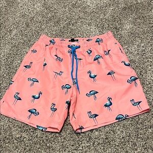 Club Room Coral and White Swim Shorts
